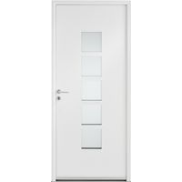 Porte d'entrée ** Alu LOISON Blanc 9016 satiné+ Barillet+ Poignée -H.215 x l.90D Main Image