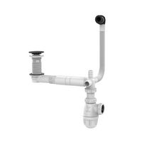 Siphon blanc gain de place VALENTIN avec trop-plein