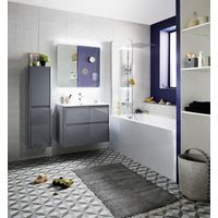 Miroir de salle de bains lumineux 80 cm KAPSUL - Lapeyre
