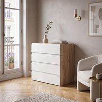 Commode chêne Halifax/blanc L.80 cm Pléiade | Lapeyre