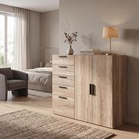 Commode chêne Halifax/blanc L.60 cm Pléiade | Lapeyre