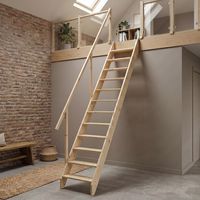 Echelle de meunier 1 rampe sapin massif - Escaliers