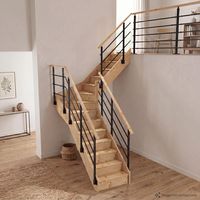 Escalier Faubourg Quart tournant intermédiaire rampe Evan-.Lapeyre