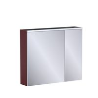 Armoire de toil. 2 portes miroir Formeo rouge grenat mat P H75xL90xP20 Main Image