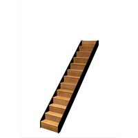Escalier Esteban Droit Hêtre S/Rampe Moyen h.274 R.271 Main Image