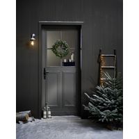 Porte d'entrée Chambon 4 carreaux Bois exotique  - Portes - Lapeyre