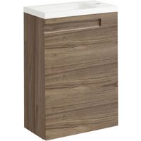 Meuble lave-mains INFINY 2 bois brun L.40 version droite Main Image