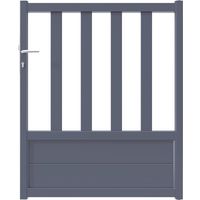 Portillon aluminium MASSA gris a/accessoires H.122 x l.100 Main Image