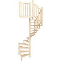 Escalier avec palier et rampe palière Chorus 14 marches D.145 Sapin droit Main Image