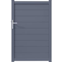 Portillon PVC ARZAL gris avec accessoires H.160 x l.100 droite Main Image