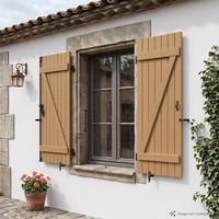 Persienne pliante en PVC NANCY ferrage Inox sur mesure-Lapeyre