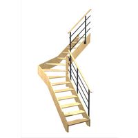 Escalier Aria 1/4 t. inter Sapin Evan  h.274 R.176 Droite Main Image