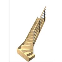 Escalier Faubourg 1/4 t. bas déb. Sapin Evan  h.274 R.280 Droite Main Image