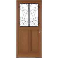Porte d'entrée* bois exo CHAMBON avec grille VALLIERE H.200 x l.90 gauche Main Image