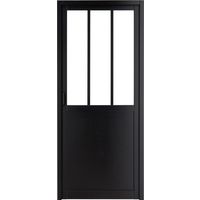 Bloc porte  bois laqué noir -Lapeyre
