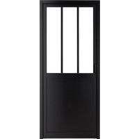 Bloc-porte CHAPITRE ** Laqué Noir - Huisserie 90 - Menuisée - H.204 X l.73 G Main Image