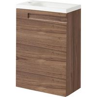 Meuble lave-mains INFINY 2 bois brun L.40 version gauche Main Image