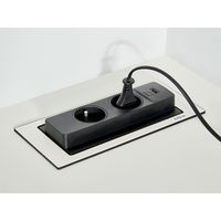 Bloc prise rectangulaire push rotatif 2 prises + USB - Cuisine