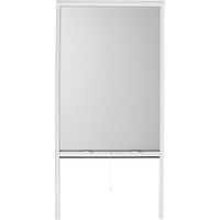 Moustiquaire ENROULABLE VERTICAL Alu Blanc 9010 Tableau H.160 x l.160 recoupable Main Image