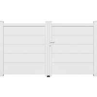 Portail battant FERRARE aluminium gris -Lapeyre
