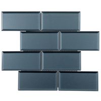 Mosaïque METRO verre canard 73x14.7/trame 30x30.2cm asp.brillant motif pailleté Main Image