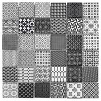 Mosaïque GRAFICO mix blanc/noir 4.8x4.8 cm sur trame 29.8x29.8 aspect brillant Main Image