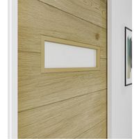 "Porte coulissante vitrée NAIADE chêne plaqué - Lapeyre "