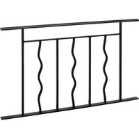 Appui de fenêtre Azur acier H. 40 cm main courante chêne doré