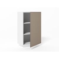 Haut 1 porte Contour havane mat H91xL60xP35 D Main Image