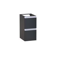 Bas 2 tiroirs gain de place Formeo noir mat P/bla H60xL30xP38.5 Main Image
