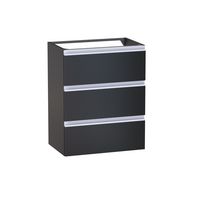 Sous vasque 3 tiroirs gain de place Formeo noir mat P/bla H75xL60xP38.5 Main Image