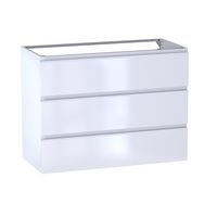 Sous vasque 3 tiroirs Formeo blanc brillant P/bla H75xL100xP45.5 Main Image