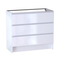 Sous vasque 3 tiroirs reposant Formeo blanc brillant P/bla H90xL100xP45.5 Main Image