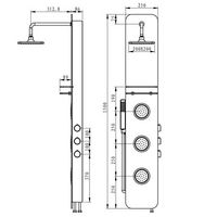Colonne de douche hydromassante I-Water - Lapeyre