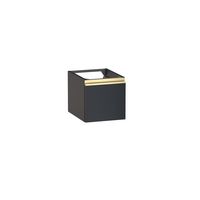 Bas 1 tiroirs gain de place Formeo noir mat P/dor H30xL30xP38.5 Main Image