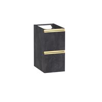 Bas 2 tiroirs Formeo ardoise anthracite P/dor H60xL30xP45.5 Main Image