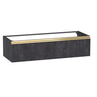 Sous vasque 1 tiroir Formeo ardoise anthracite P/dor H30xL120xP45.5 Main Image