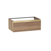 Sous vasque 1 tiroir Formeo chene raphia P/dor H30xL80xP45.5 Main Image