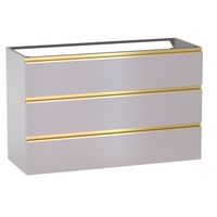 Sous vasque 3 tiroirs Formeo ivoire P/dor H75xL120xP45.5 Main Image