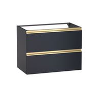 Sous vasque 2 tiroirs Formeo bleu profond P/dor H60xL80xP45.5 Main Image