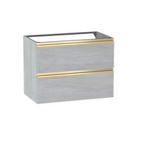 Sous vasque 2 tiroirs Formeo travertin P/dor H60xL80xP45.5 Main Image