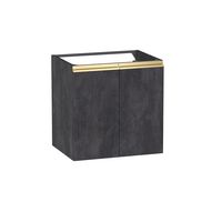 Sous vasque 2 portes Formeo ardoise anthracite P/dor H60xL60xP45.5 Main Image