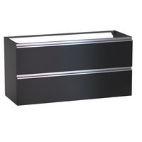 Sous vasque 2 tiroirs Formeo noir mat P/ino H60xL120xP45.5 Main Image