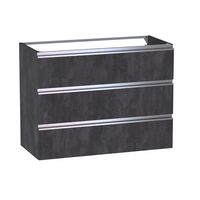Sous vasque 3 tiroirs Formeo ardoise anthracite P/ino H75xL100xP45.5 Main Image