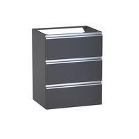 Sous vasque 3 tiroirs Formeo caviar P/ino H75xL60xP45.5 Main Image