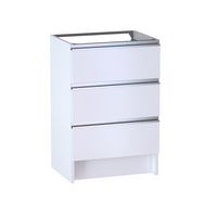 Sous vasque 3 tiroirs reposant Formeo blanc mat P/ino H90xL60xP45.5 Main Image