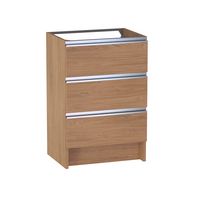 Sous vasque 3 tiroirs reposant Formeo chene casella naturel P/ino H90xL60xP45.5 Main Image