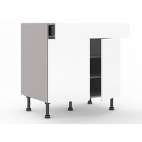Bas 2 portes + 1 tiroir Nuances blanc brillant H92xL80xP63 Main Image