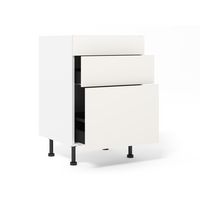 Bas 1 casserolier+1 tiroir+1 fx tir. Agile blanc H92xL60xP63 Main Image