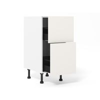 Bas 2 casseroliers inégaux Agile blanc H92xL40xP63 Main Image